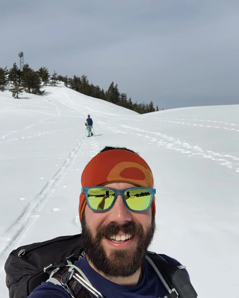 A picture of me while snowshoeing on Pine Mountain in SoCal